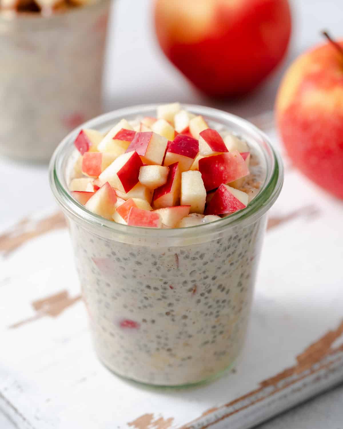 Apple Pie Overnight Oats {with Greek Yogurt} Healthy Fitness Meals