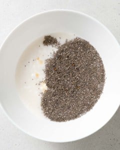 Adding chia seeds to milk and yogurt.