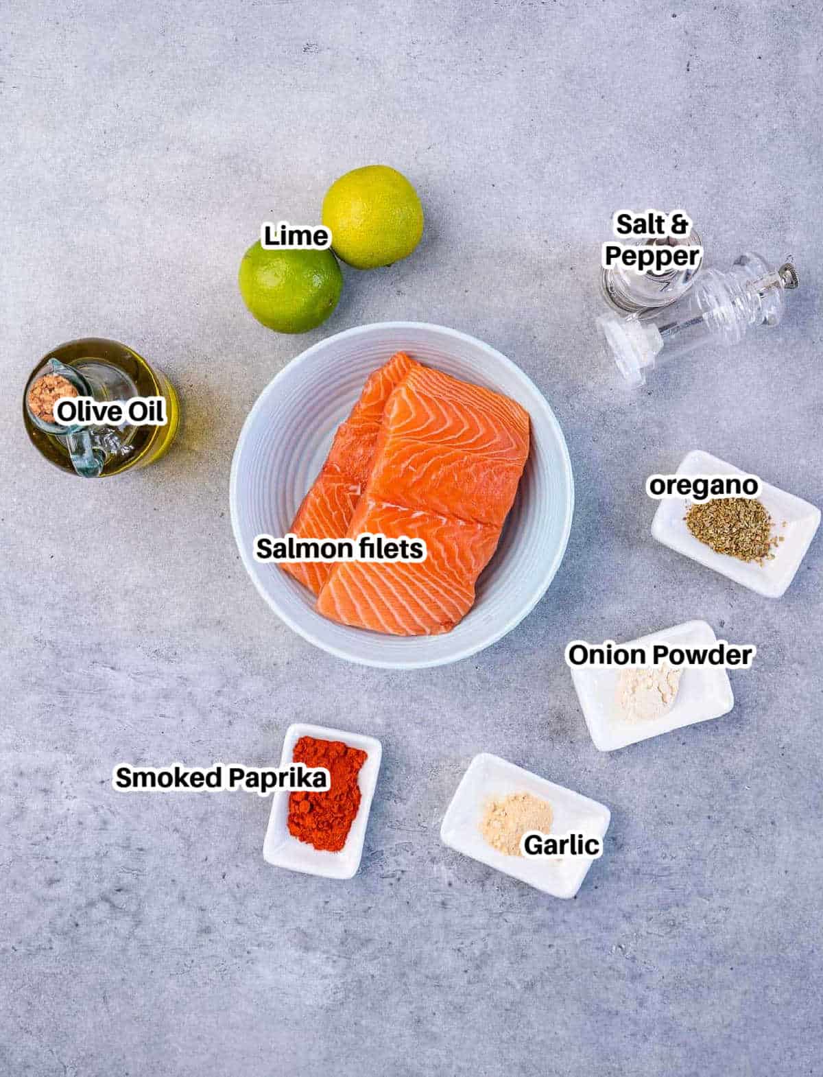 ingredients to make blackened salmon.