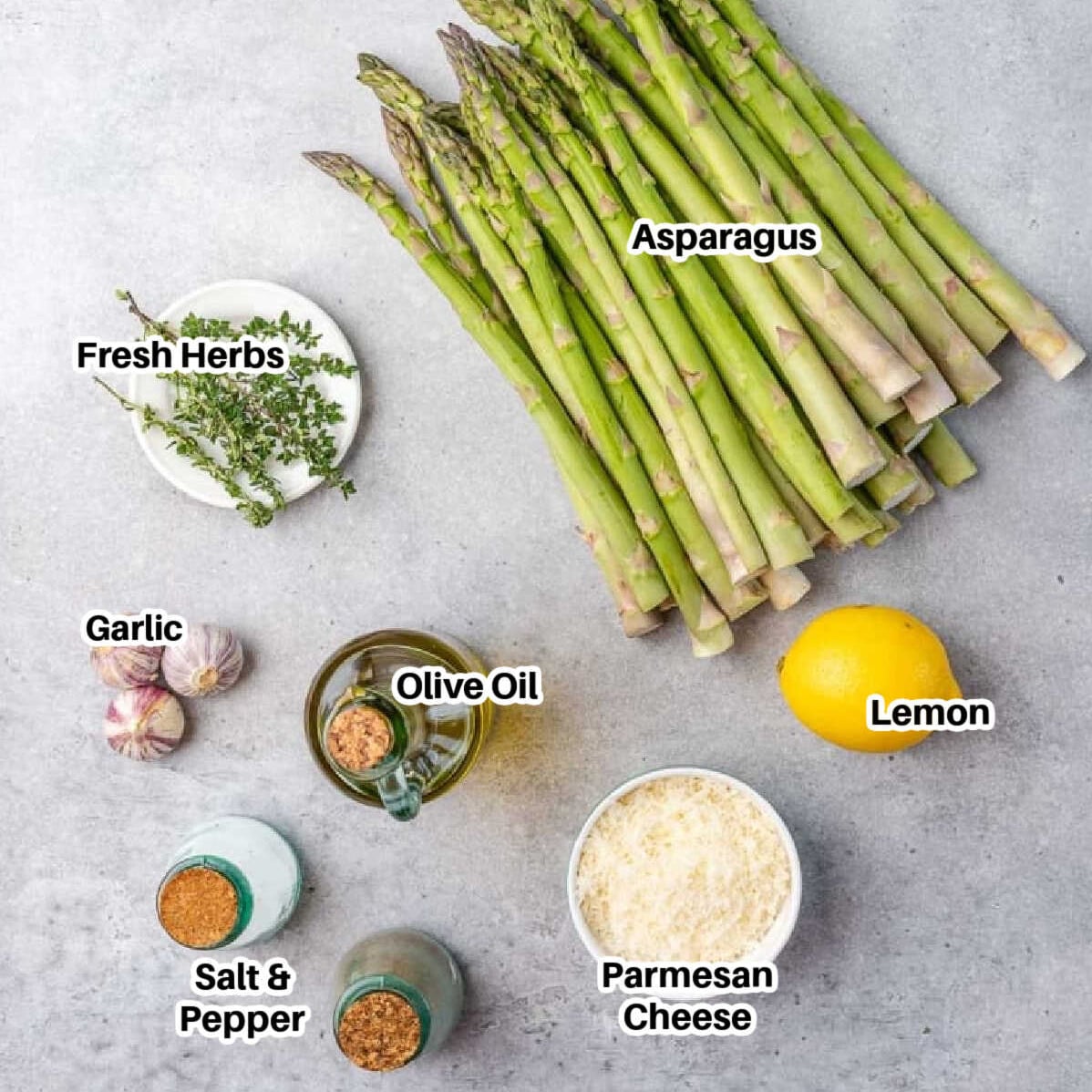ingredients to make parmesan asparagus.