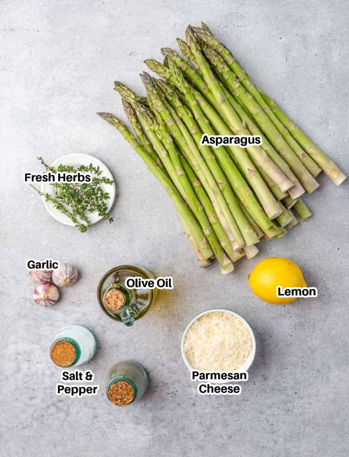 ingredients to make parmesan asparagus.