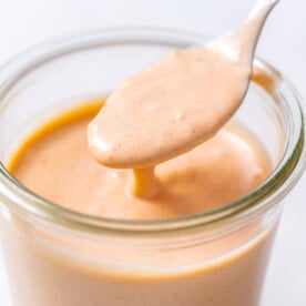 in an out sauce in a jar.