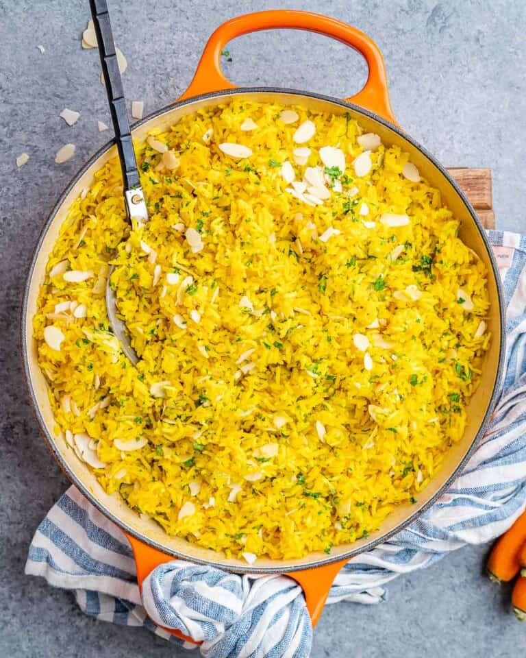 Mediterranean Yellow Rice - Healthy Fitness Meals