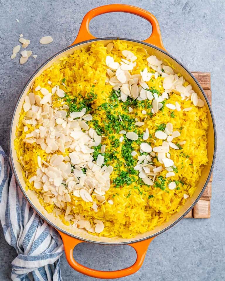 Mediterranean Yellow Rice - Healthy Fitness Meals
