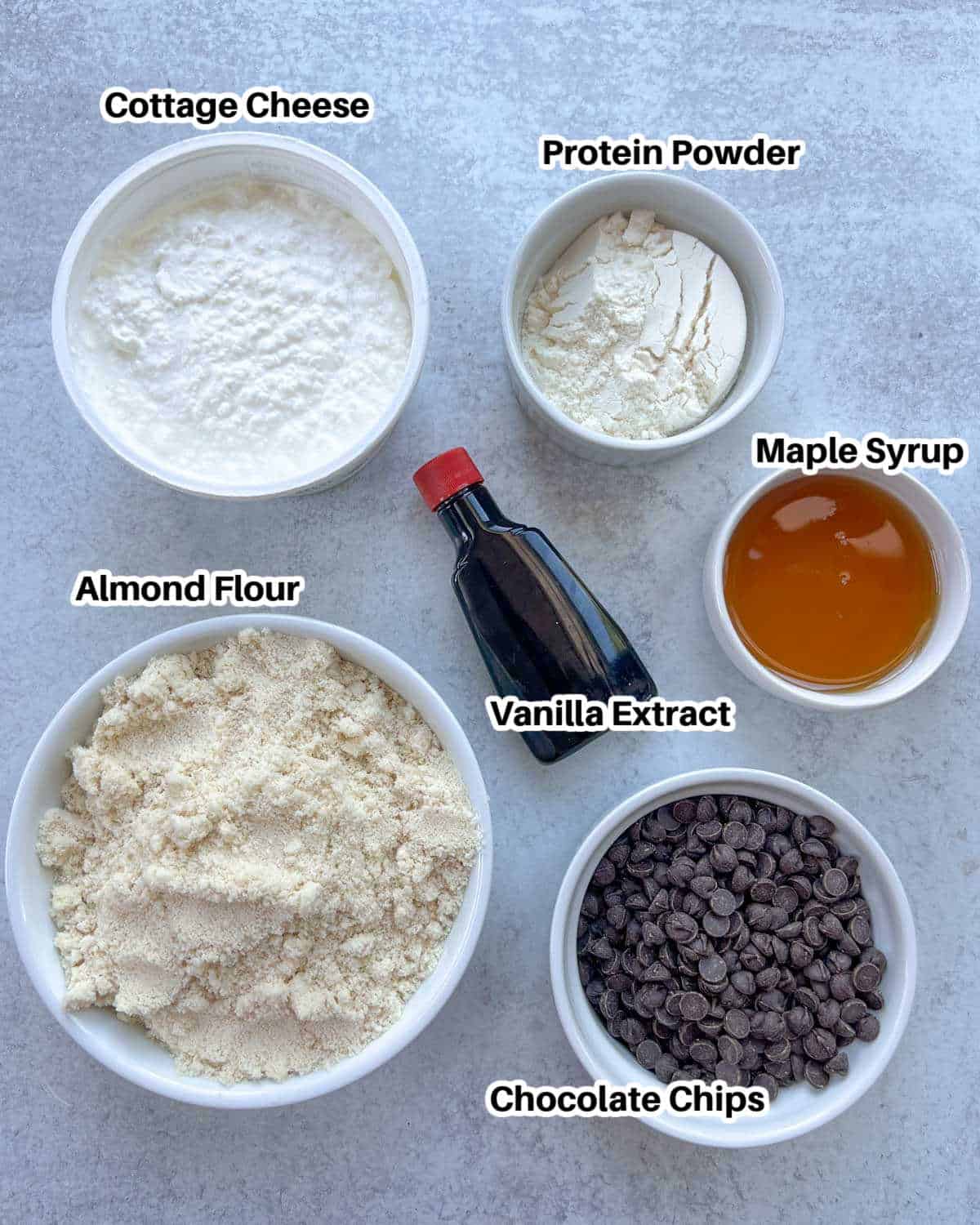 ingredients to make edible cookie dough in a round bowl