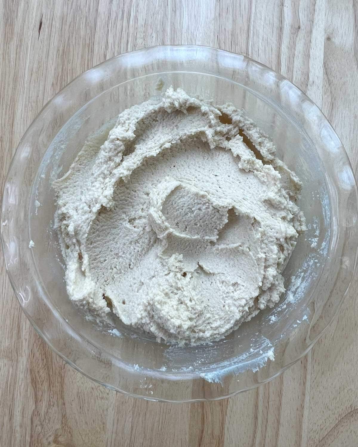 dough-like texture in a bowl.