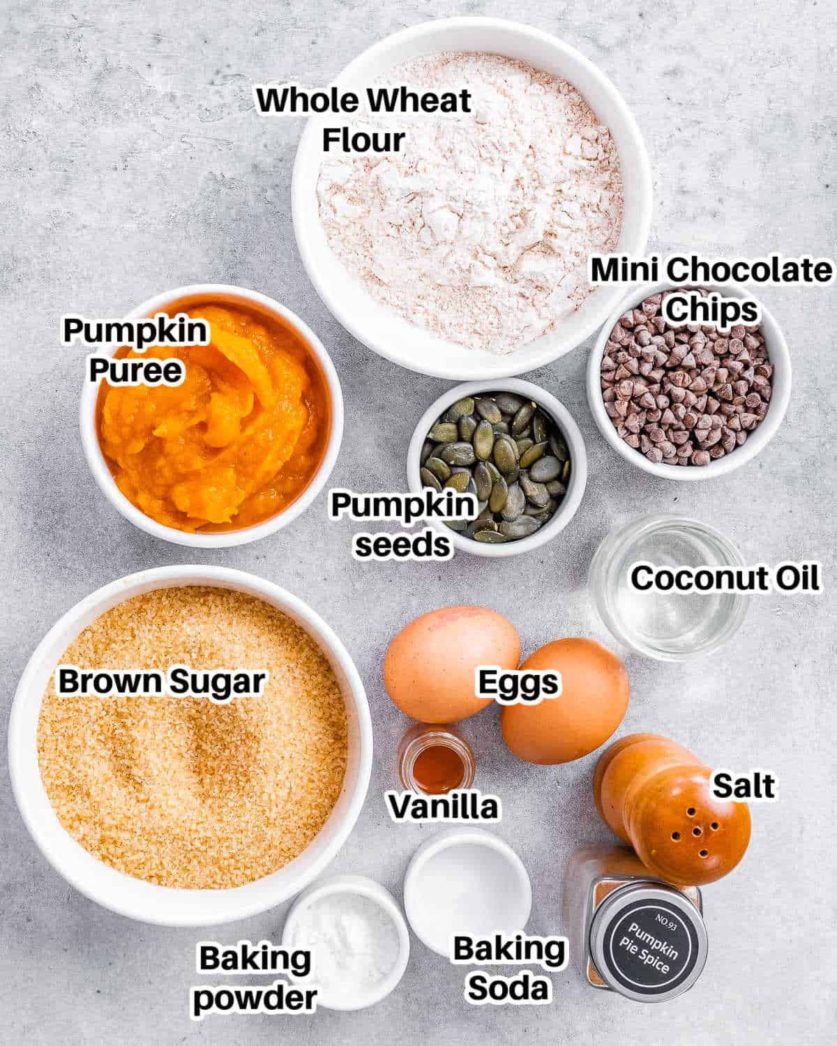 ingredients to make pumpkin cake.