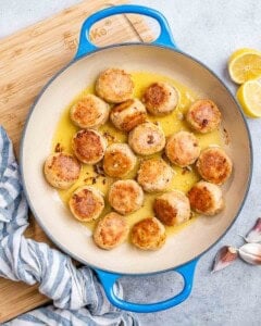 Cooking meatballs in a pot.