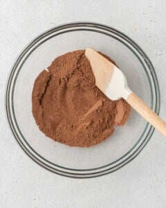 almond flour and cocoa powder mixture in a bowl.