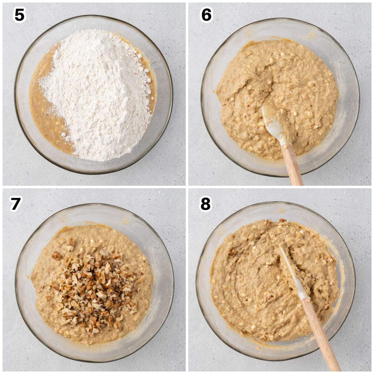 Process shot to add the flour mixture with the egg and cottage cheese mixture and then toss to combine. 