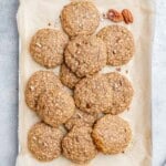 banana bread cookies on a sheetpan.