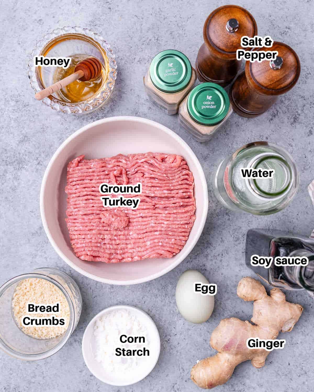 ingredients to make teriyaki meatballs
