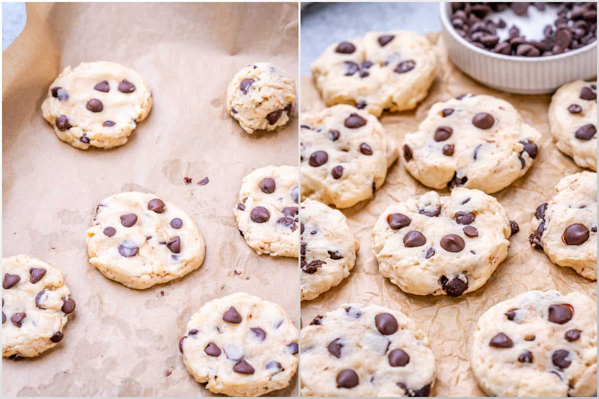 cookie dough pressed down on a pan and then baked.