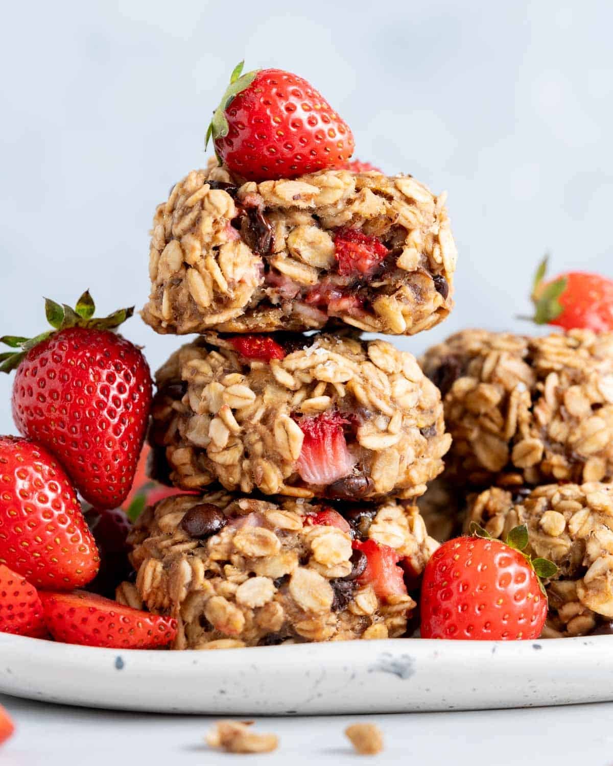oatmeal cookies stacked over each other.