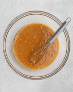 wet batter made of oil, egg, sugar, and sweet potatoes.
