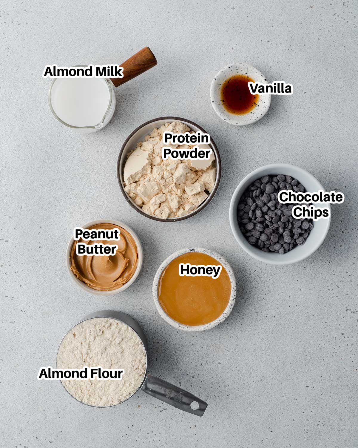 Ingredients to make edible cookie dough.