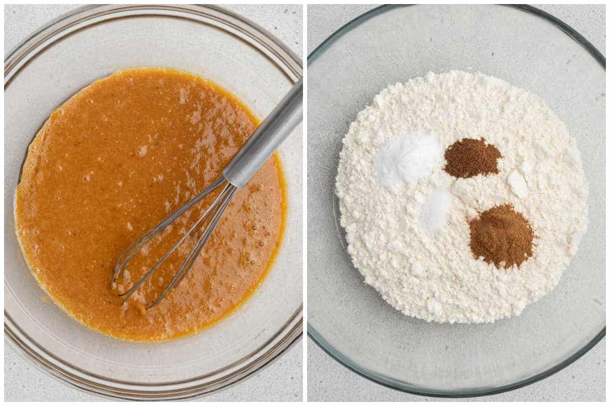 process shot to make the batter for sweet potato bread.