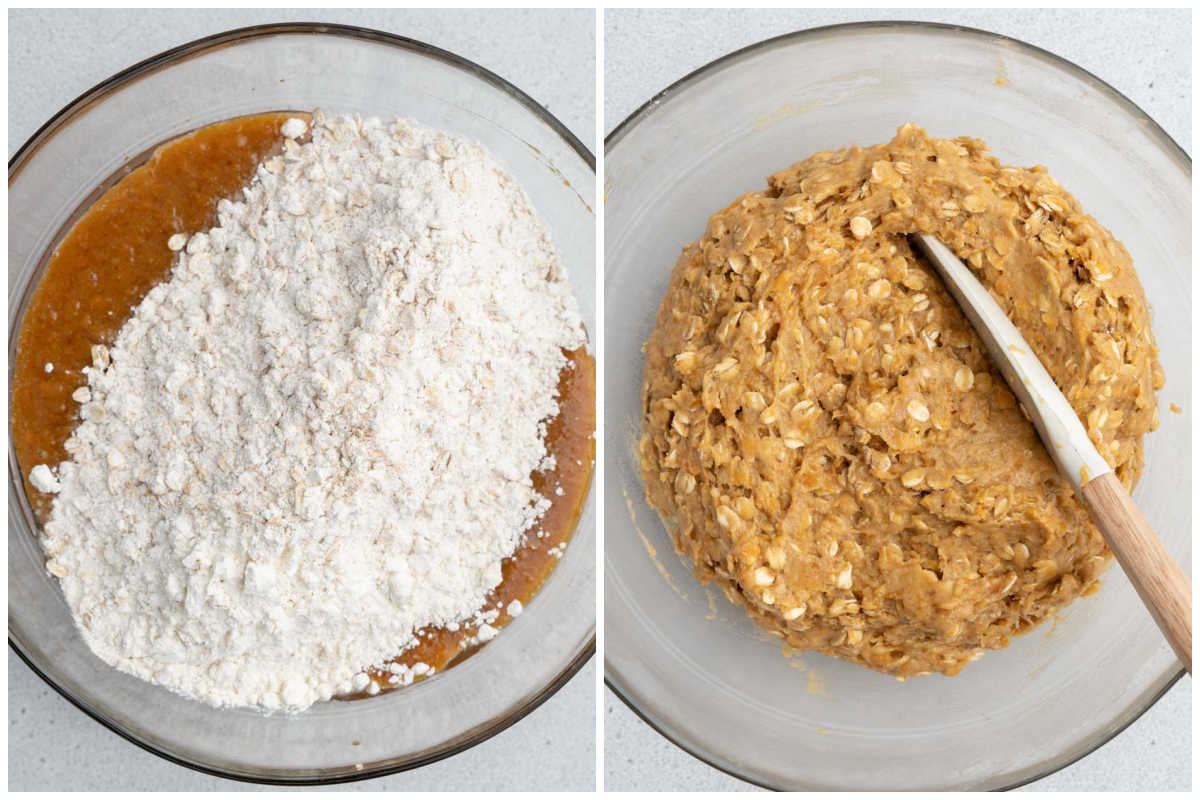process shot making the batter.