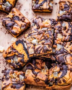 pumpkin brownie square bars
