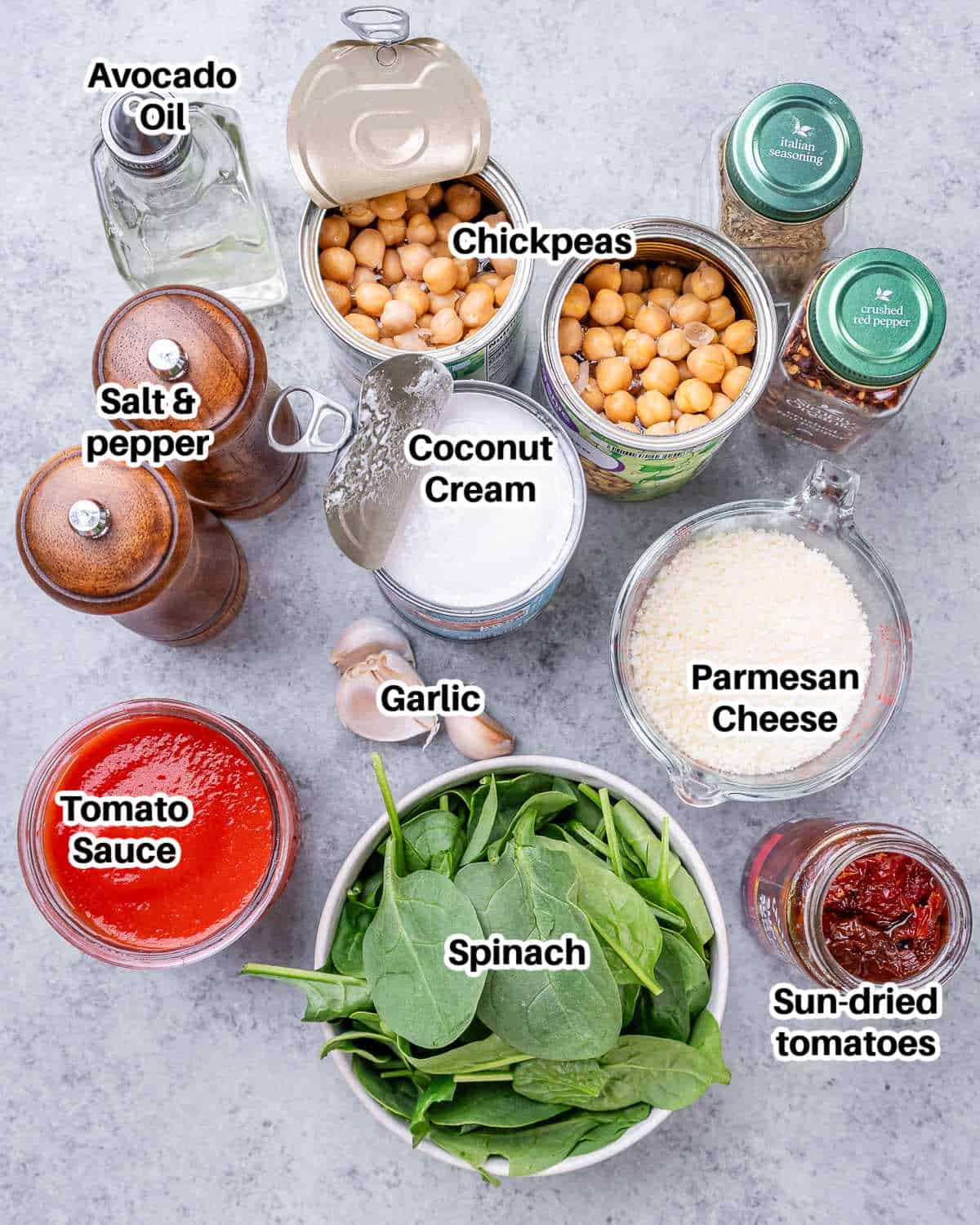 marry me, chickpeas ingredients.
