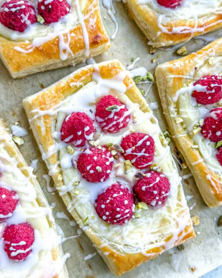Raspberry Cheese Danish (Ready in 30 Minutes) - Healthy Fitness Meals