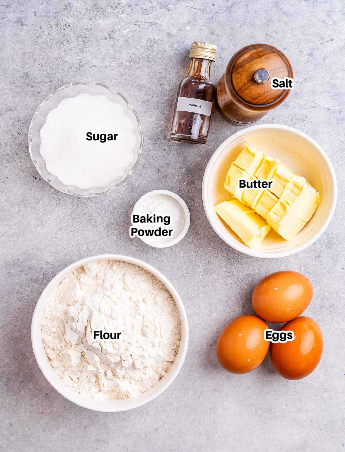 ingredients to make Christmas cookies.