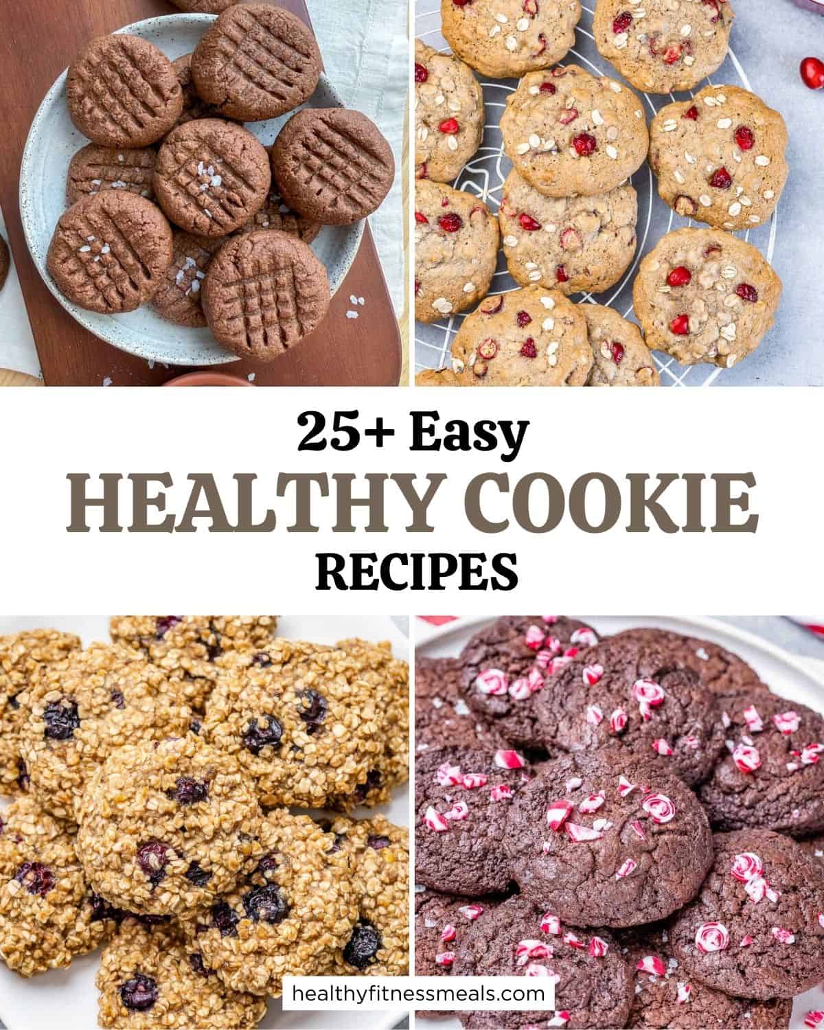 collage for four cookie recipes.