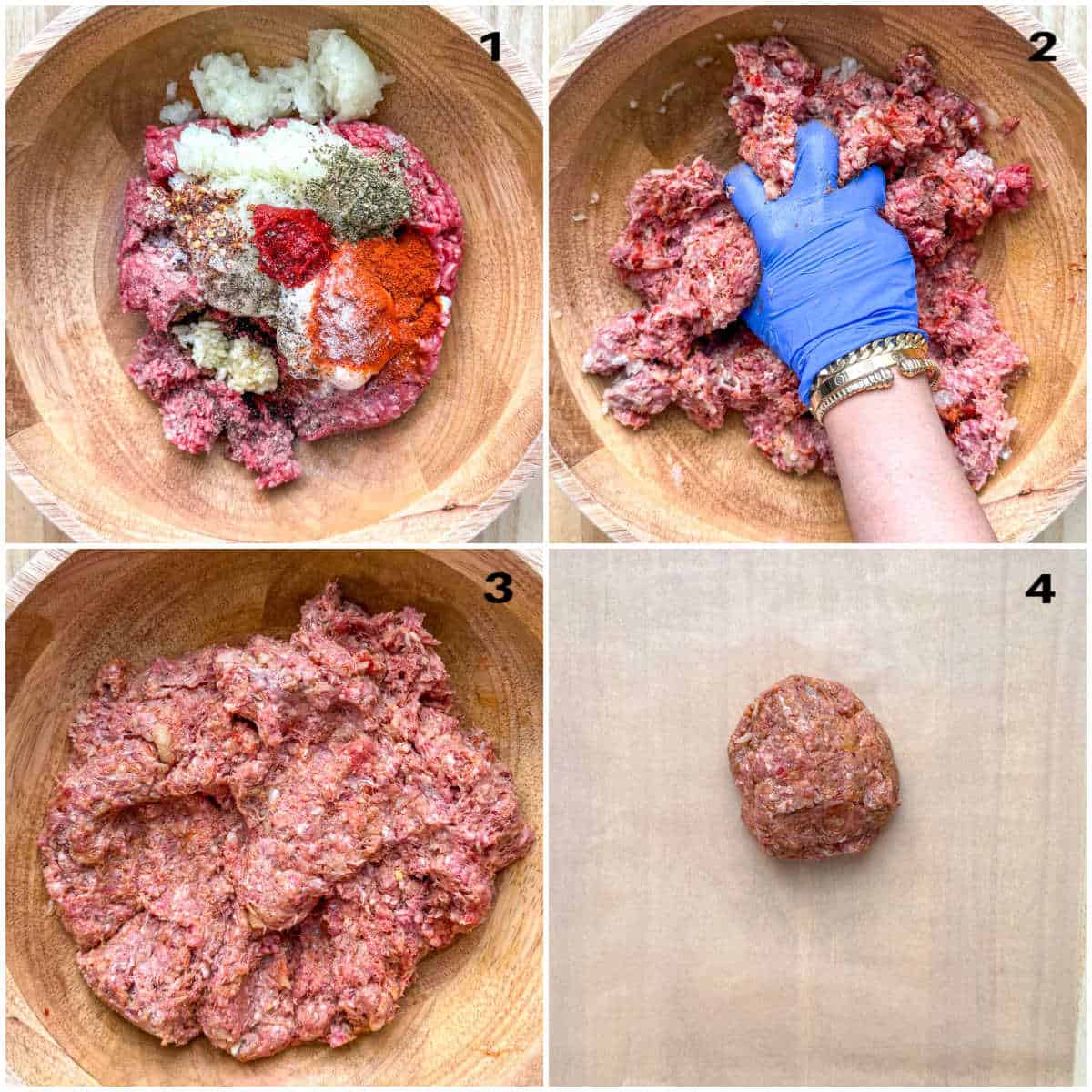 process shot to make the meat mixture for doner kebab.