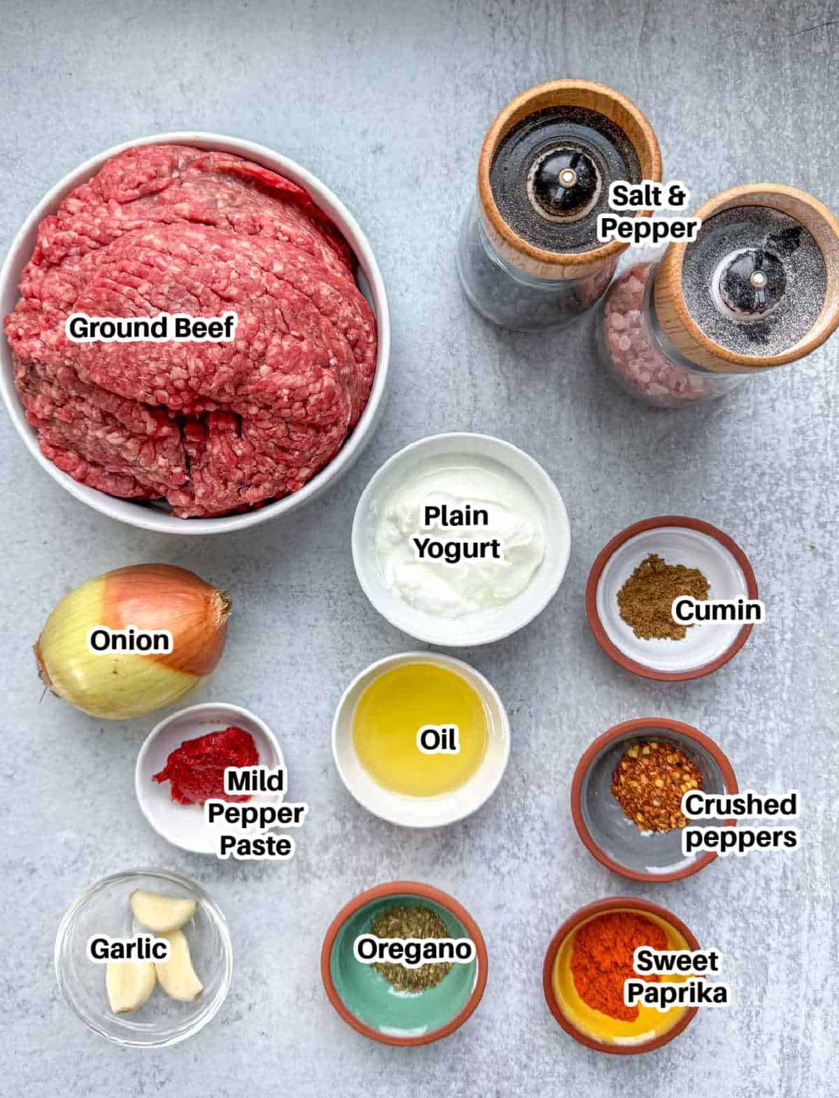 ingredients to make doner kebab