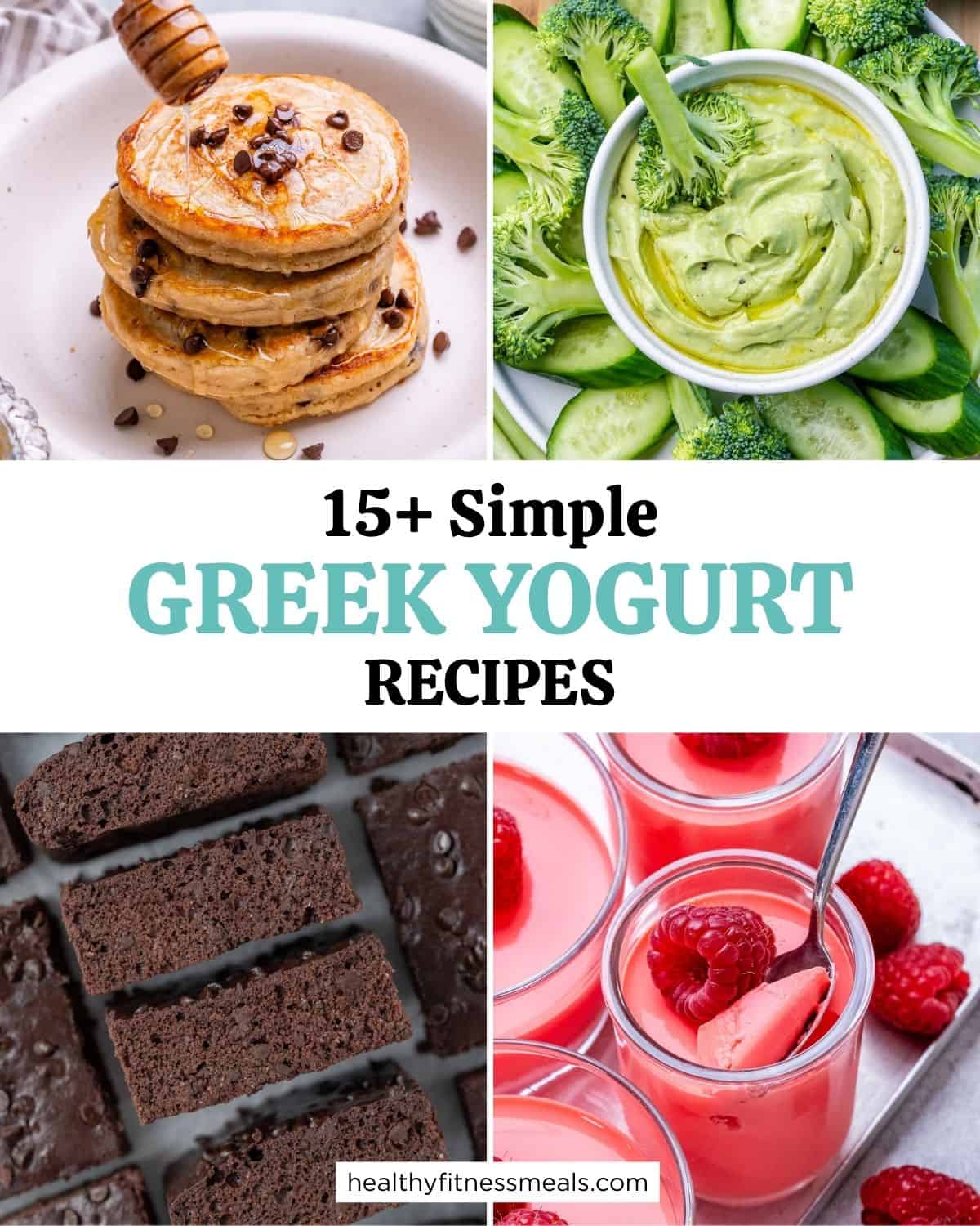 Greek yogurt collage recipes.