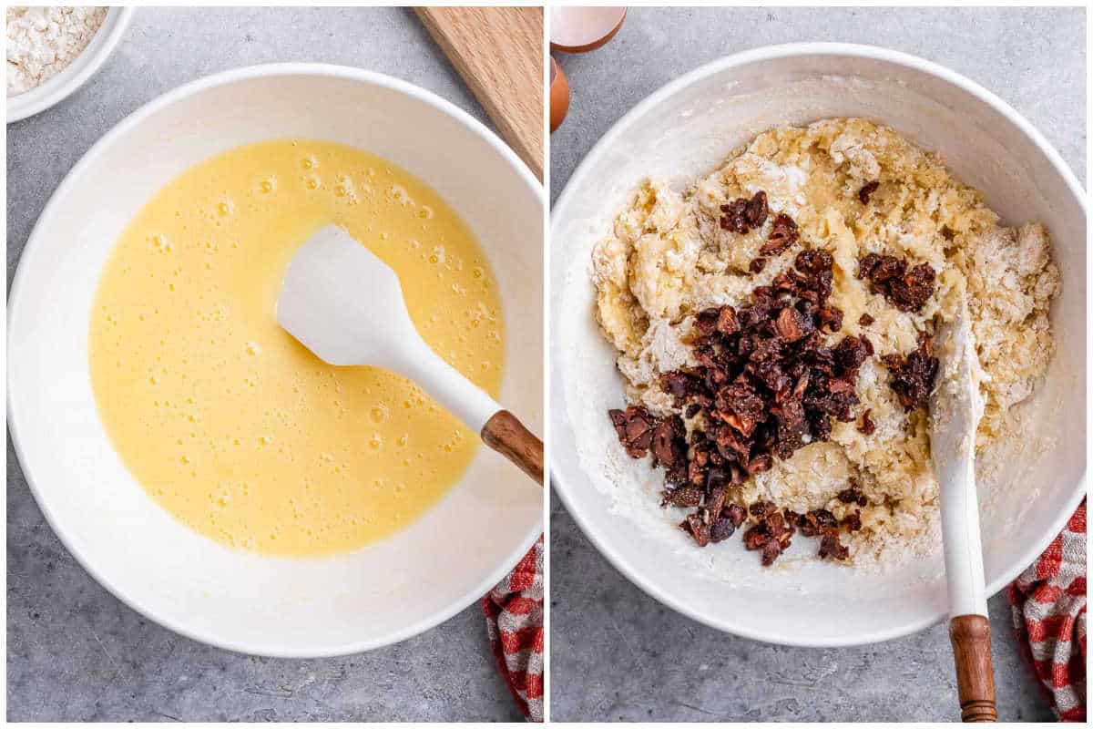 process shot to make the batter for the cookies.