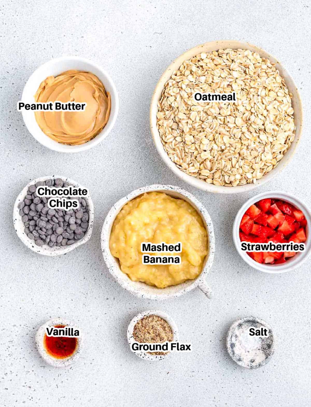 Oatmeal cookies with strawberries.