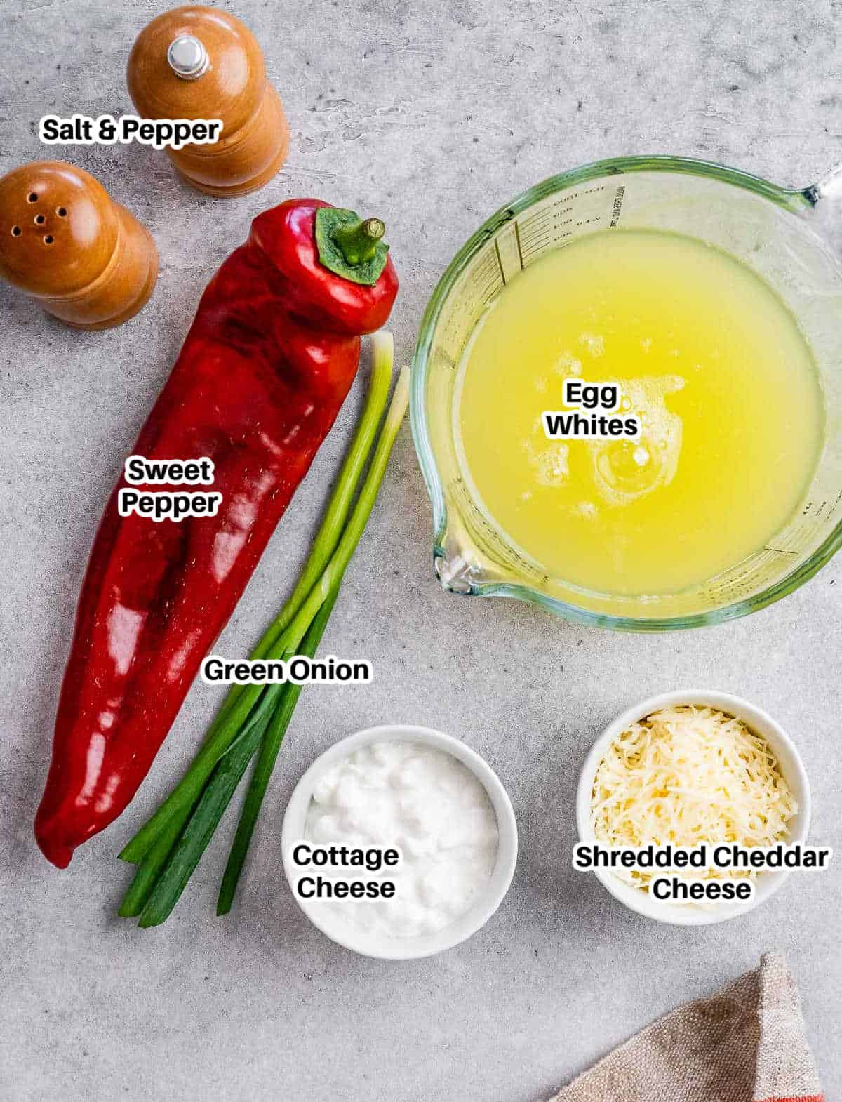 Ingredients for Starbucks egg bites. 