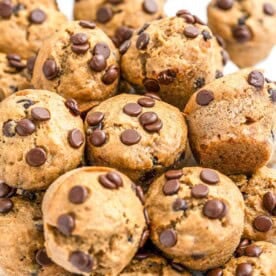 mini muffins placed in a bowl.