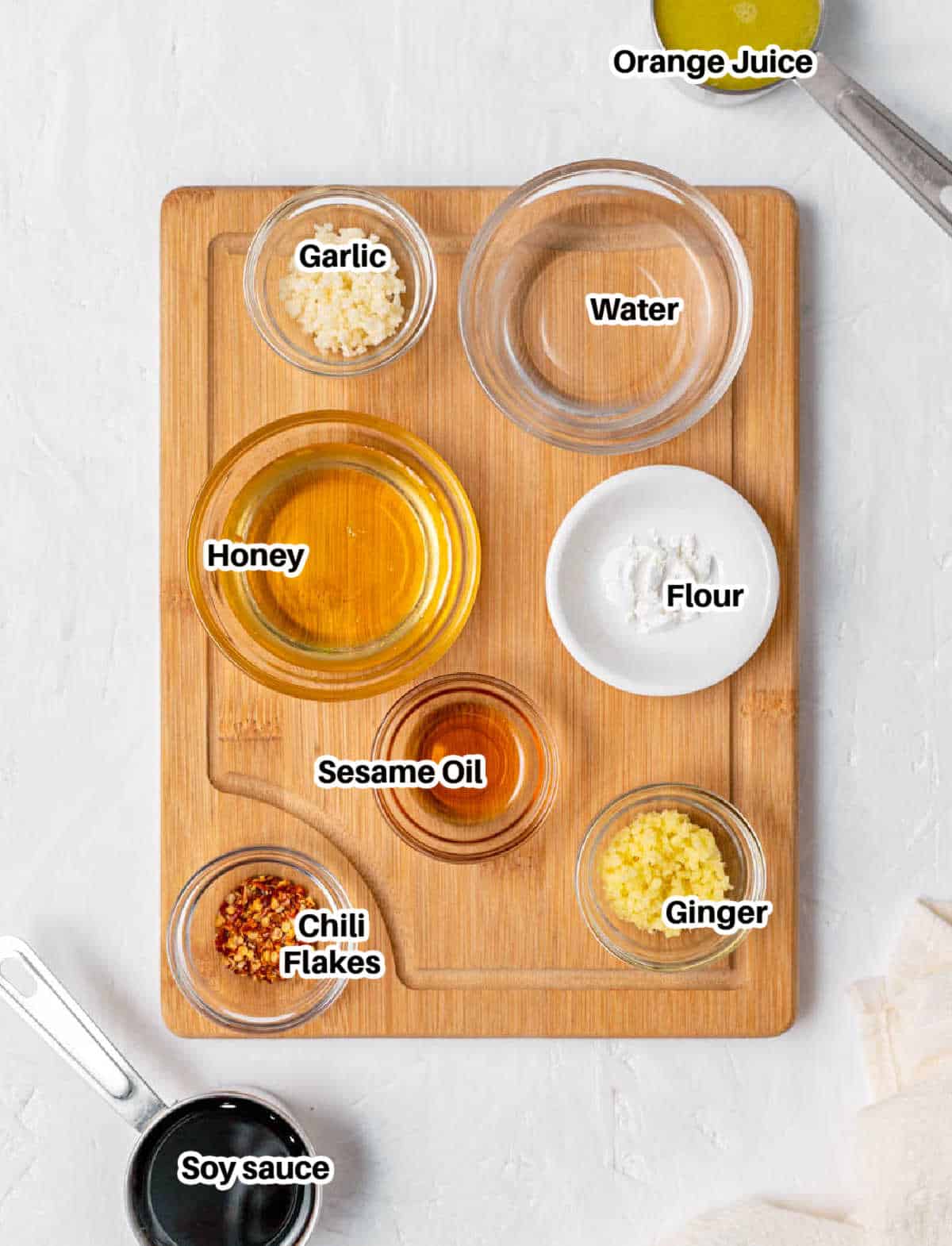 ingredients for teriyaki sauce.