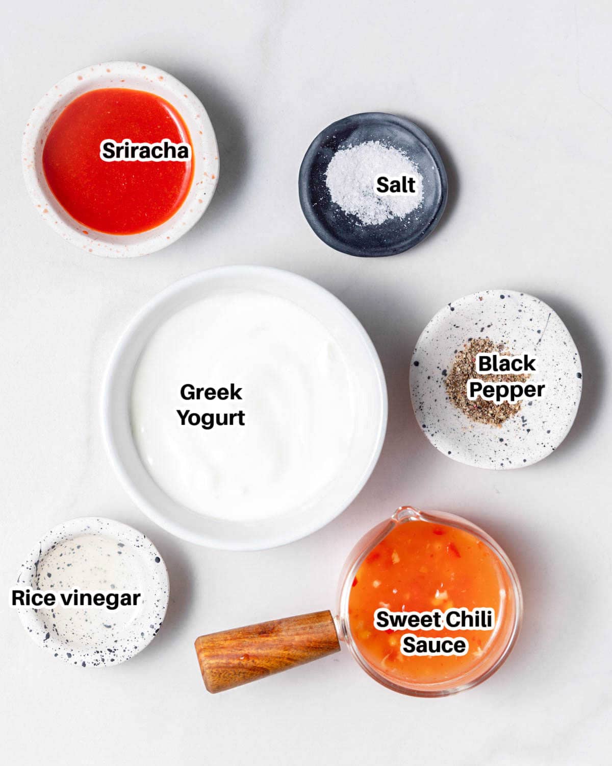 ingredients for bang bang sauce.