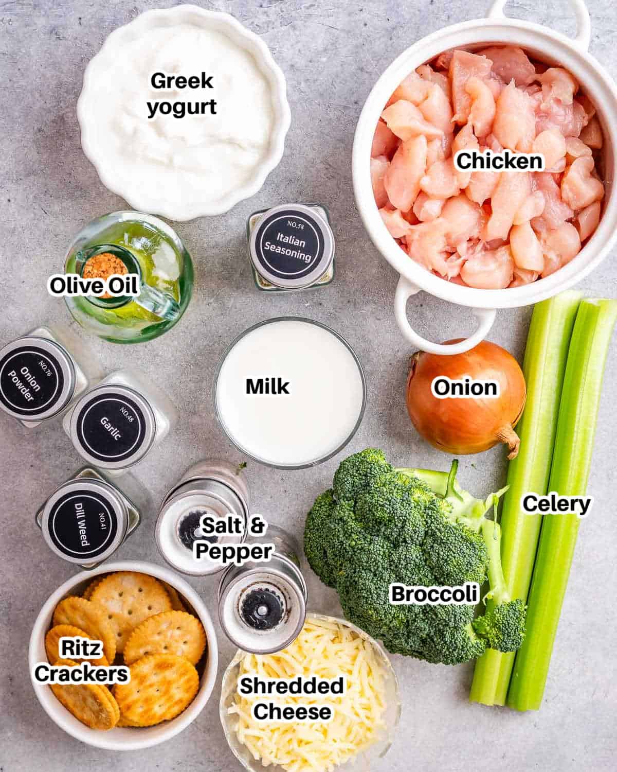 ingredients for chicken divan.