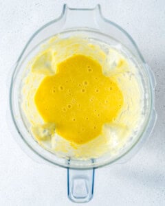 blended lemon ginger shot in the blender.