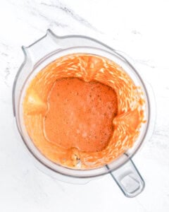 blended peri peri sauce in a blender.