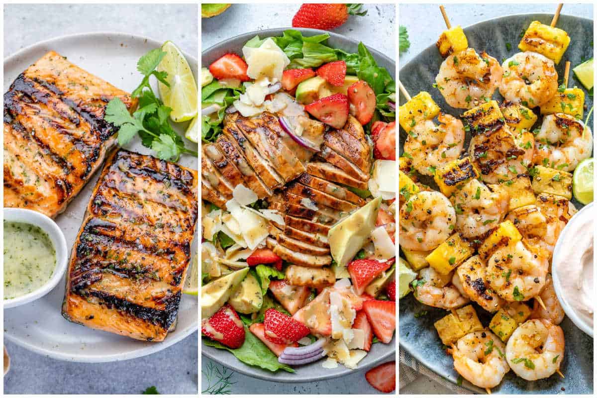 collage for spring dinner recipes.