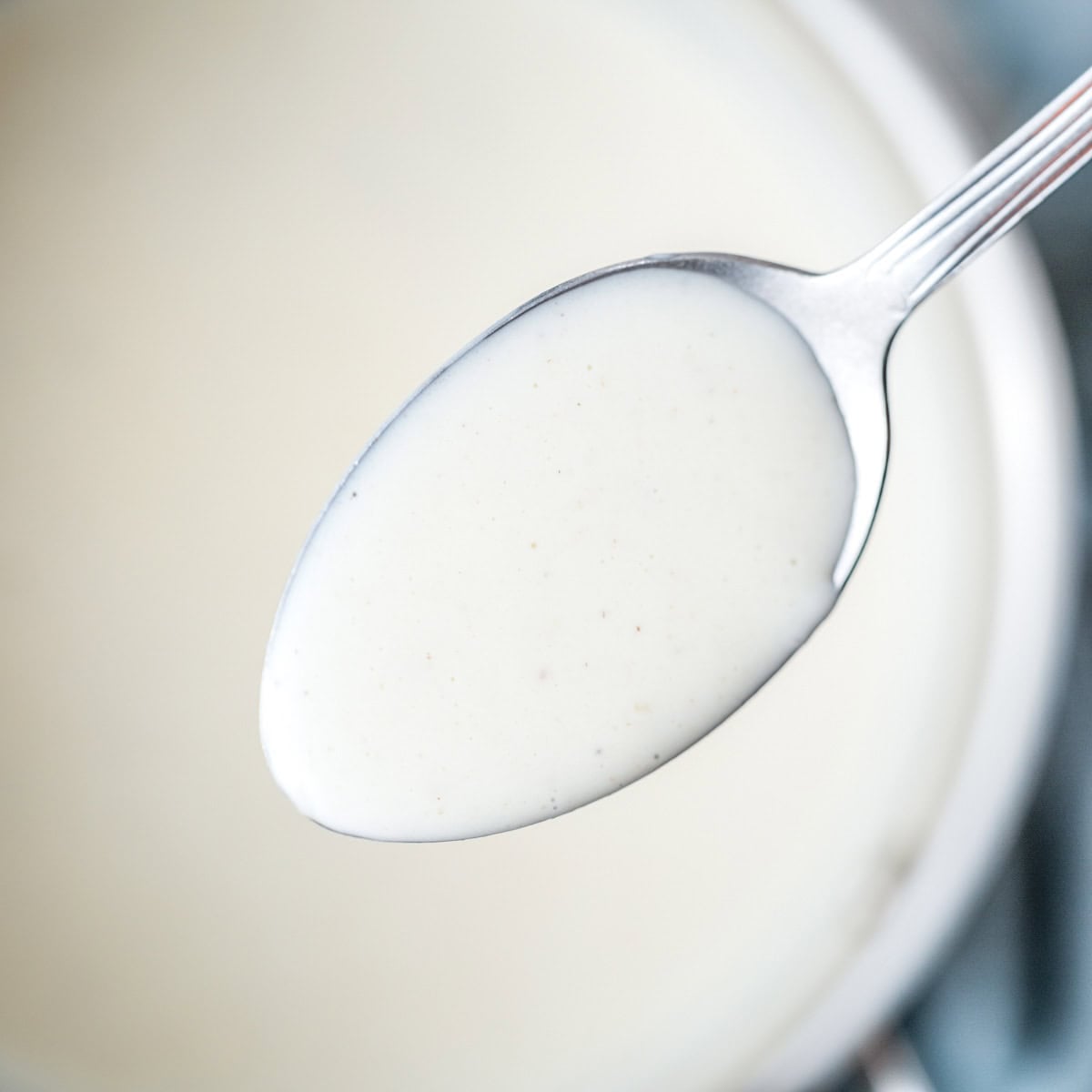 a spoonful of bechamel sauce.