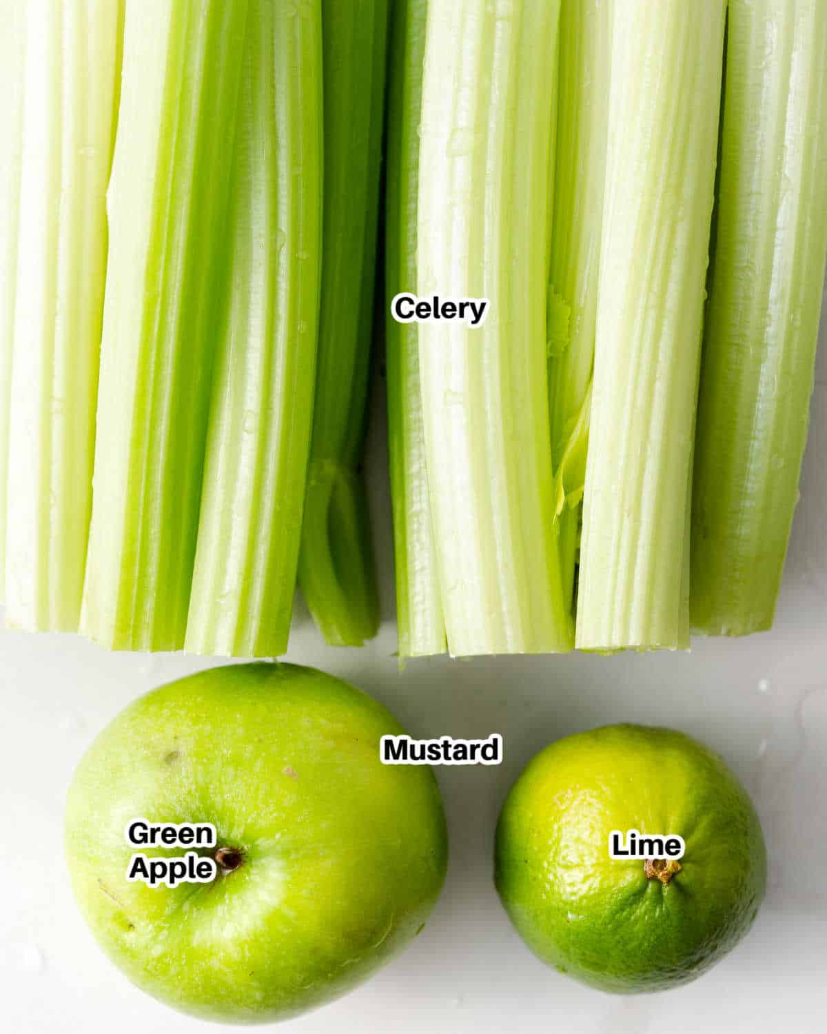 ingredients to make homemade celery juice.