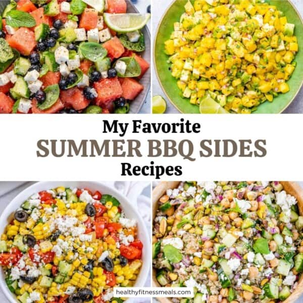 collage of 4 bbq side dishes.