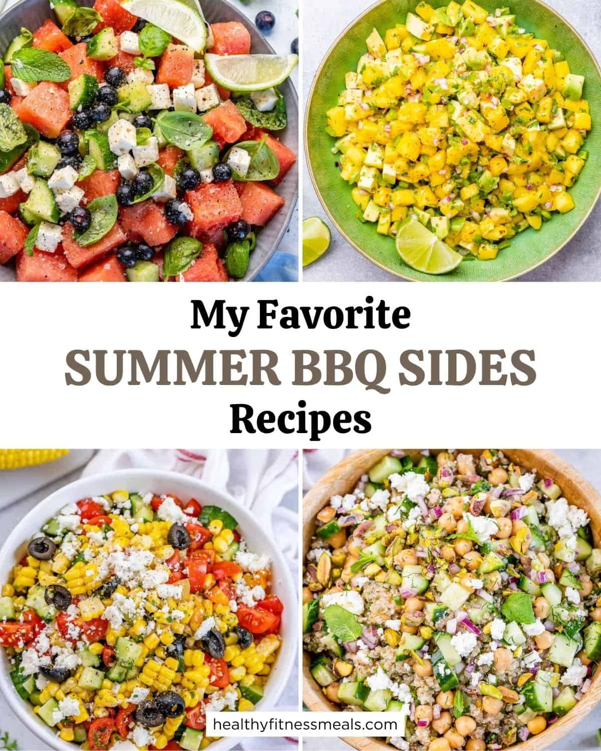 summer bbq sides collage image.