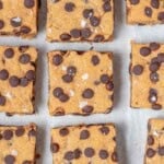 cookie protein bars laid next to each other.