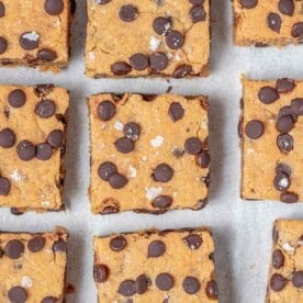 cookie protein bars laid next to each other.