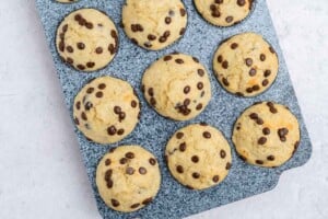 baked muffins in a pan.