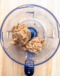 cookie dough in a food processor.
