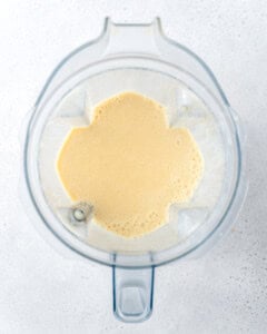 protein shake blended in the blender.