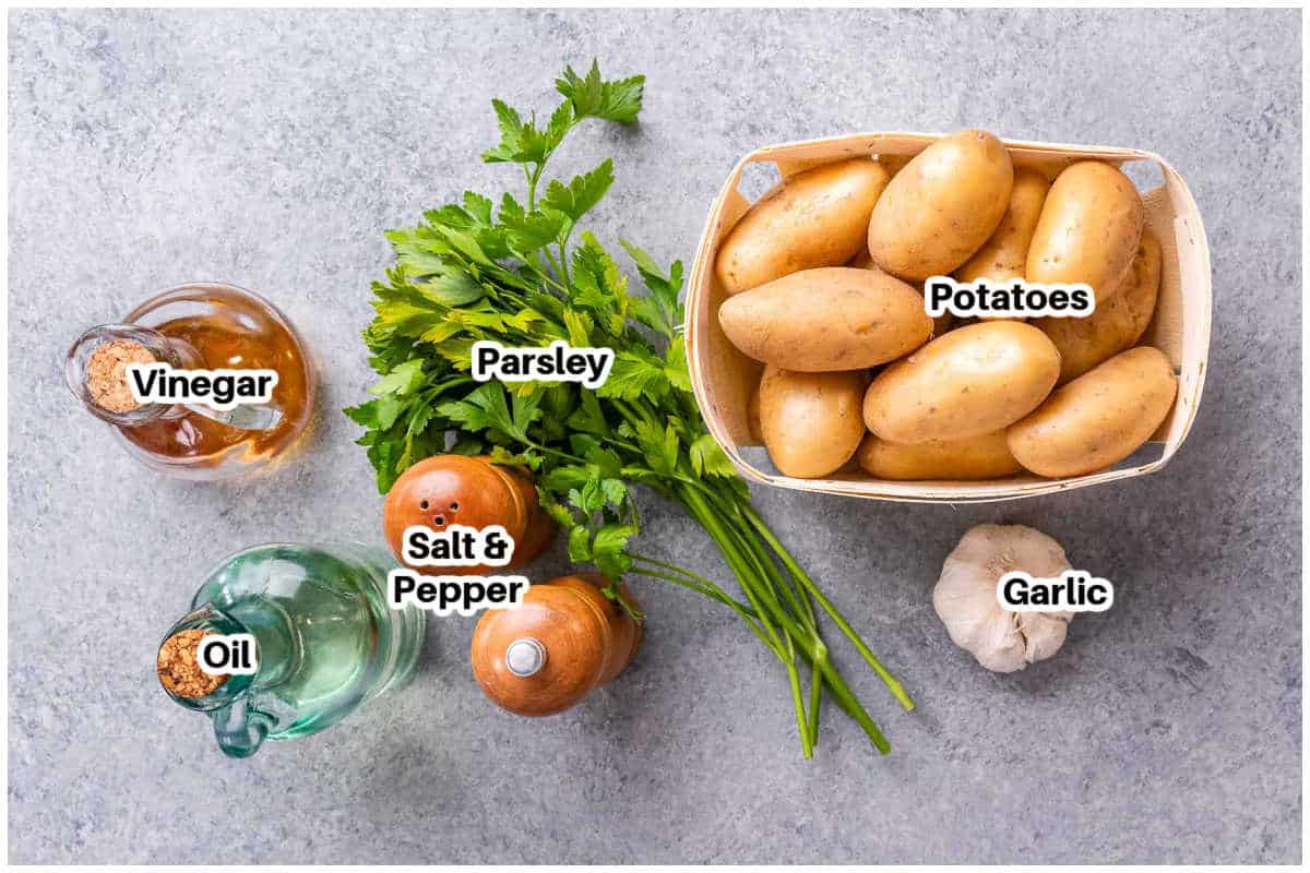 ingredients for grilled potatoes.